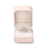 Oirlv 指輪ケース 結婚指輪 ケース 1個用 PUレザー 持ち運び ミニ プロポーズ ギフト 収納などに適当 適格請求書に対応 H16101 (ピンク)