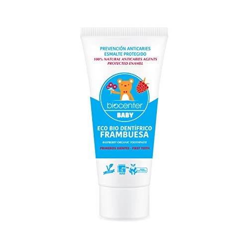 BIOCENTER Pasta de dientes natural para Niños - FRAMBUESA - Ecológica y Vegana