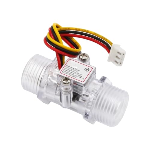 Sensor de flujo agua 1/2 con tubo G1/2 transparente y medidor de turbina de alta precisión