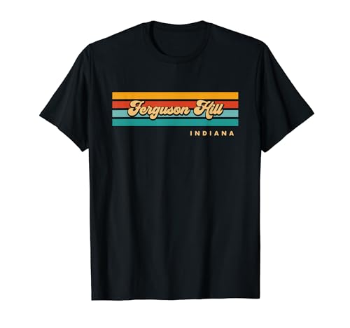 Vintage Sunset Stripes Ferguson Hill, Indiana T-Shirt