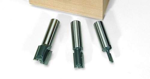 MLCS 8376 Plywood Straight Router Bit 3-Piece Boxed Set