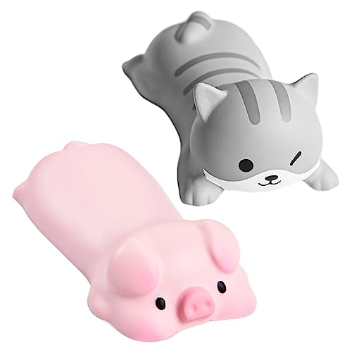 jojofuny 2 Piezas Almohadilla De Ratón De Muñeca De Dibujos Animados Soporte De Muñeca del Ratón Muñeca De Espuma Descansar Pero Reposapiés Teclado Muñeca Ratón Reposamuñecas Suave Resina