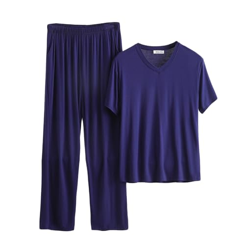 Lot de 2 pyjamas courts en coton pour homme vêtement de nuit 6XL