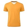 Football Jersey for Men Stretch Fabric White/Black Cuff & Collar Flexible for Training & Match Athletic Fit for Men, Dark Orange, 5XL #4