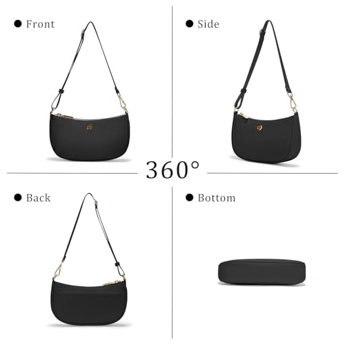 Shoulder Bag for Women Handbags with Adjustable Strap Underarm Purse Mini Clutch Purses Trendy Crescent Bags 1L4