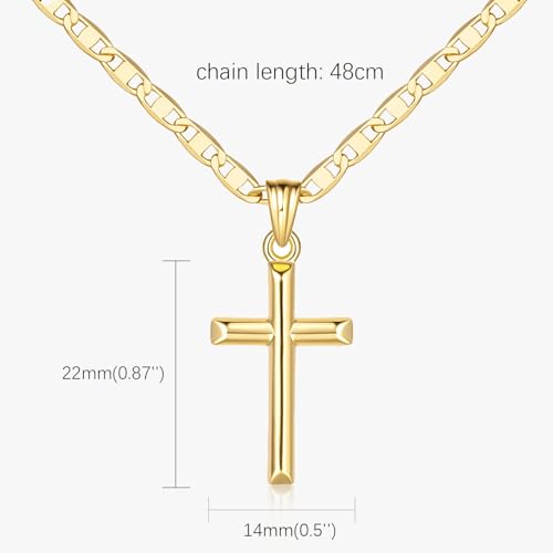 Cross Necklace for Women 14K Gold Cross Necklaces for Women Minimalist Gold Chain Necklaces for Womens Necklace Faith Pendant 26mm2