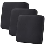 hyha Outdoor Couch Cushion Covers, Sectional Couch Sofa Covers Washable, Jacquard Diamond Lattice, Stretch Sofa Seat Cushion Cover for Indoor/Outdoor Patio Furniture (3 Pieces, Black)