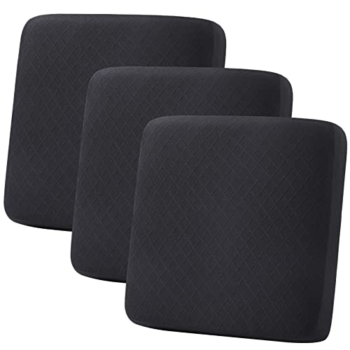 Hyha Couch Cushion Covers, Replacement Sofa/Chair Cushion Covers Stretch, Diamond Lattice, Thick Jacquard Fabric, Soft Sofa Seat Covers, Couch Cushion Covers For Sectional (3Pc, Black) #TOP20