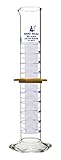 1000mL Graduated Cylinder - ASTM E1272 Standard - Class A - Borosilicate Glass - Eisco Labs - 20ml Blue Graduations