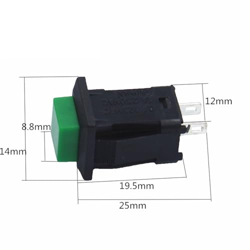 Interruptor de botón de bloqueo mecánico para paneles de control y proyectos de electrónica 2