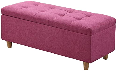 Repose-Pieds de Rangement Salon : Grand Pouf en Tissu pour Ranger Vos Chaussures