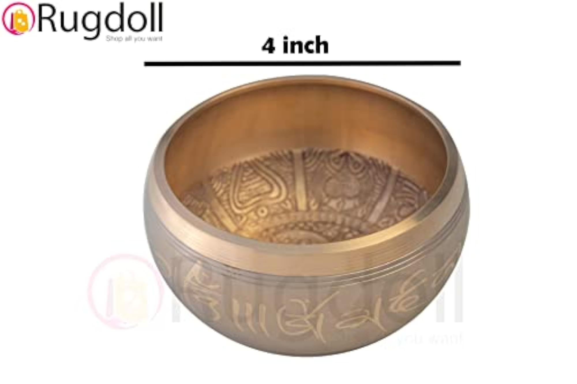 4 Inch Tibetan Singing Bowl with Wooden Stick