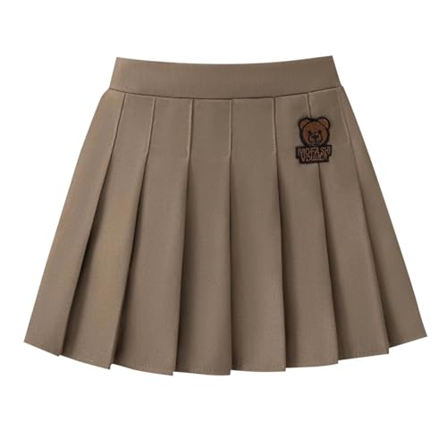 Girls A-Line Pleated Mini Skirt Classic Preppy Style High Waisted Uniform School Cute Tennis Skirts for 4-14 Years