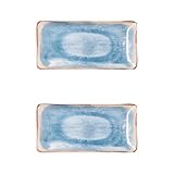 Bidasoa Aura Set 2 Bandejas Porcelana 25x12cm Porcelana Apto Microondas Apilable