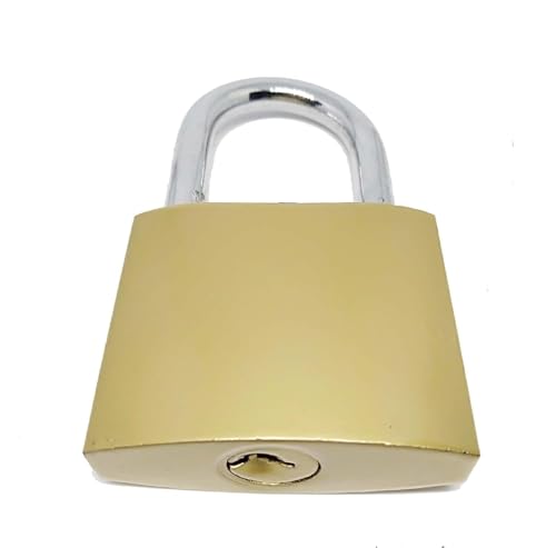 Image of ZEN METALS | 63 mm Padlock with 3 Keys | Pack of 2 | Lock for Main Door, Gate, Shops, Office, | Golden Finish | Hardened Shackle Padlock | Heavy Duty