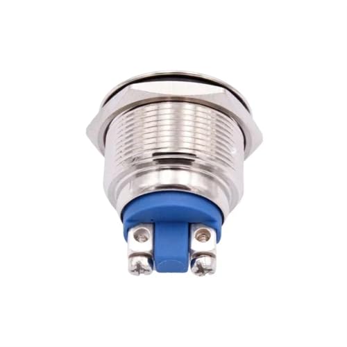 Luz indicadora LED de metal 22mm azul 12V con terminal de tornillo para panel 5
