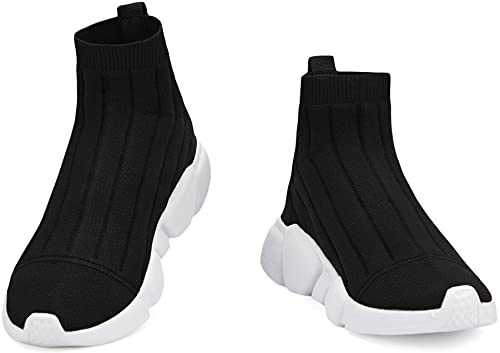 Image of Santiro Men's Running Shoes Breathable Knit Slip On Sneakers