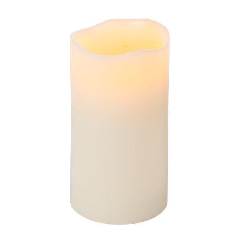 Image of Everlasting Glow LED Wax Candle with Timer, Bisque Color, Vanilla Scent, 3 inch x 6 inch