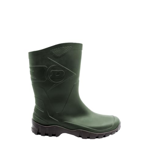Image of DUNLOP Flying Dee - Unisex Calf High Short Wellington Rain Boots, Waterproof and Chemical Resistant PVC Work Wellies for Outdoor, Gardening and Leisure Activities