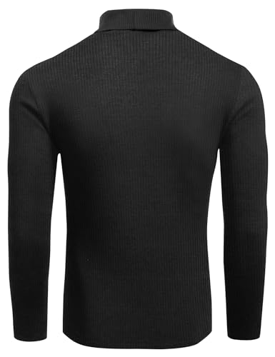 Ekouaer Mens Turtleneck Shirts Ribbed Lightweight Sweater Long Sleeve Casual Pullover Thermal Undershirts S-XXL3