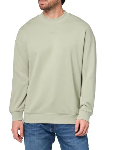 Image of HUGO womens Small Logo French Terry Sweatshirt, Seagrass, XL