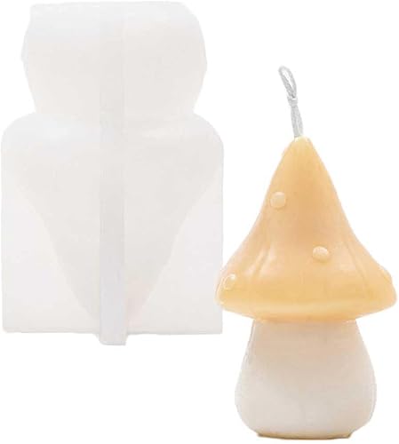 Miniatura 3 de Tone Fun Casa de hongos (2 unidsjuego) forma vela moldes de silicona para hacer velas, resina, velas de aromaterapia, jabón de cera hecho a mano,