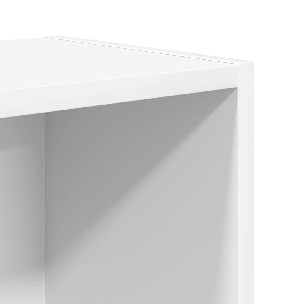 Regał na książki, biały, 31 x 24 x 52 cm, szafka z drzwiami i półką, uniwersalny organizer Cube Storage do salonu i biura