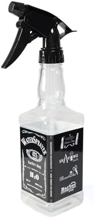 STUDIO LIMITED Barber Spray Bottle, Fine Mist Sprayer for Stylists, Refillable Hair Spray Bottle (500ml/16.9oz, Clear)