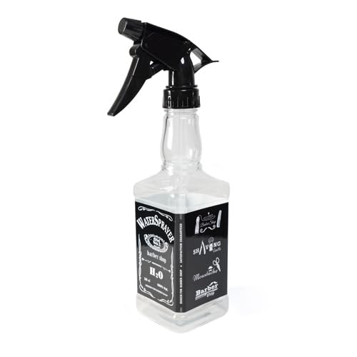 STUDIO LIMITED Barber Spray Bottle, Fine Mist Sprayer for Stylists, Refillable Hair Spray Bottle (500ml/16.9oz, Clear) - Barber Shop Clear 500ml/16.9oz