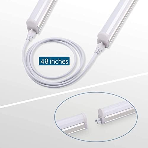 Barrina Led Batten Light 4ft, 8 Packs, T5 Led Tube Lights, 2200lm 6500K Super Bright White LED Garage Lighting, Wall and Ceiling Batten Lights, 20W