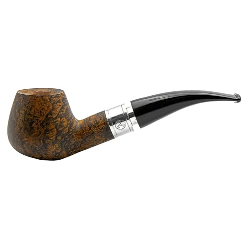 Rattray's Monarch Contrast 4 Pipe lisse Noir en bruyère véritable