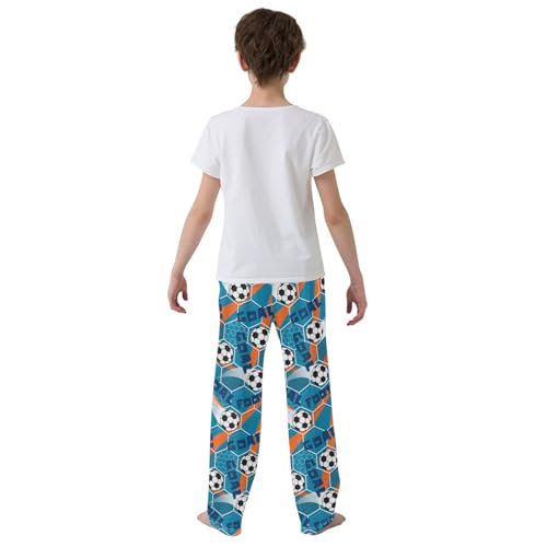 Football Soccer Ball Sports Grunge Boys Pants for Kids Jogger Pants with Pockets S-XL3