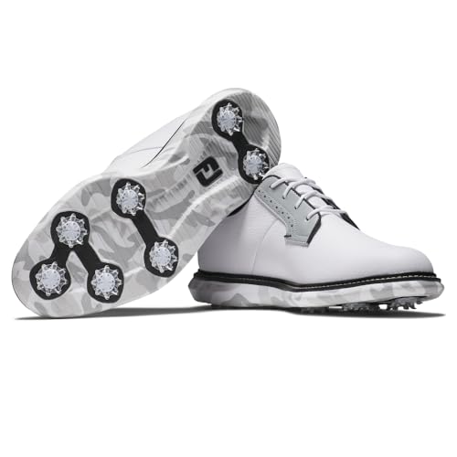 FootJoy Men's Traditions Blucher Previous Season Style Golf Shoe, White/Grey Camo, 7.5 by FootJoy - Image 6