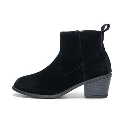 Womens Block Heel Ankle Boot Pointed Toe Zip up Boots Ladies Casual Dress Shoes Comfort Autumn Booties Black Size 8uk Cover