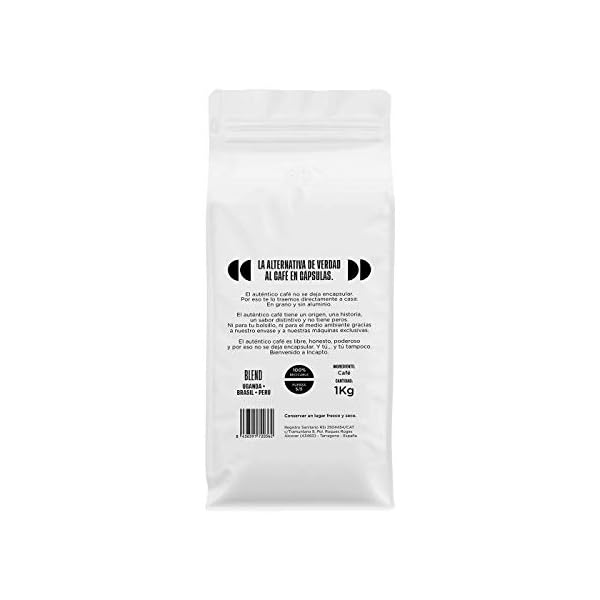 Incapto Café en Grano Natural - Café Fuerte y Amargo | Mezcla de Orígenes - Uganda, Brasil y Perú | Café en Grano… - Imagen 3