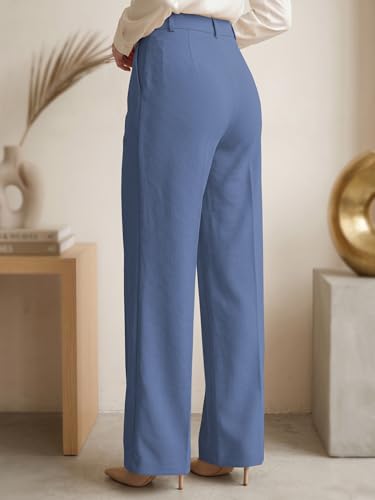Image of GRECIILOOKS Trousers for Woman | Womens High Rise High Waist Flared Korean Style | Formal Pant for Women Office Wear| Track Pants for Womans Elegant for College & Events (Available in Plus Size)