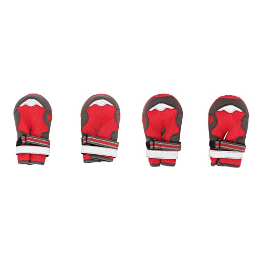 Botas para Caminhadas para Cães, Botas para Cães, Malha Respirável Resistente Ao Calor 4 Peças Com L
