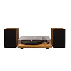 Crosley C62 Belt-Drive Bluetooth Turntable System with Included Speakers, Walnut - Les Beatles, Paul McCartney, John Lennon, RIngo Starr, George Harrison Crosley C62 Belt-Drive Bluetooth Turntable System with Included Speakers, Walnut – Image 3