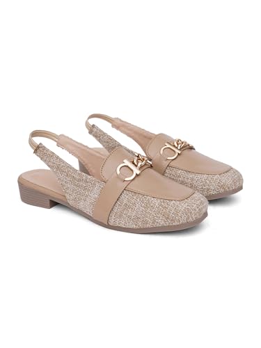 Image of TRYME Elegant Low Heel Mules for Women | Comfortable Slingback Shoes for Daily & Office Wear