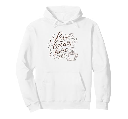 Love Brews Here Coffee Lover Home Kitchen ���p �p�[�J�[