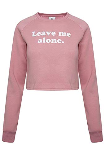 Image of hype Leave Me Women's Crop Crew Sweatshirt - Pink (6)