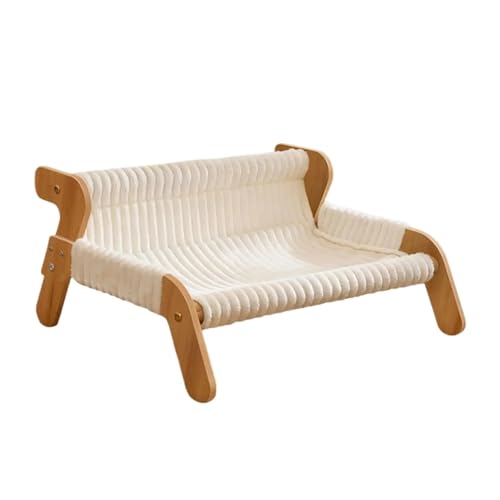 Hamac for chat lit surélevé en bois coussin de chaise longue - 2