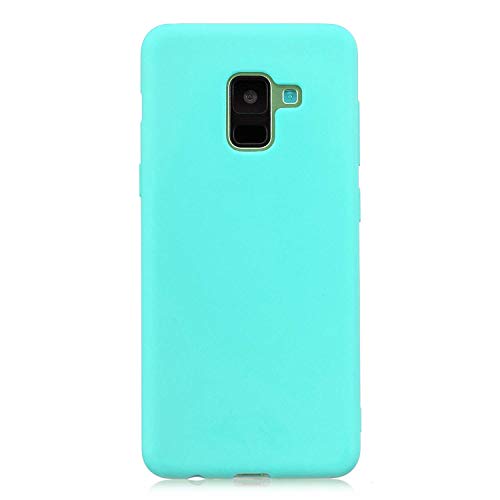 cuzz - Carcasa para Samsung Galaxy A8 2018+(1 Pieza de protección de Pantalla de Cristal Templado) Color sólido Premium Flexible Flexible de Silicona TPU Funda Delgada Ultra Ligera Antideslizante