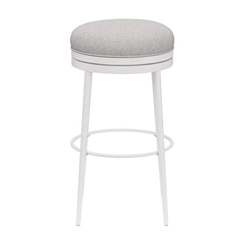 Hillsdale Aubrie Swivel Backless Counter Height Stool, Off White - Image 3