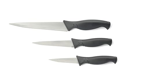 Image of Stainless Steel 3 Pieces Professional Knife Set | Chef Knife Set | Non Slip Handle | Knife Set for Kitchen, Home, Hotel Purpose