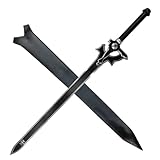 MedievalDepot SAO Kirito's Elucidator Sword Replica - Overall 49' - Black Anodized Blade - Scabbard - Anime & Cosplay