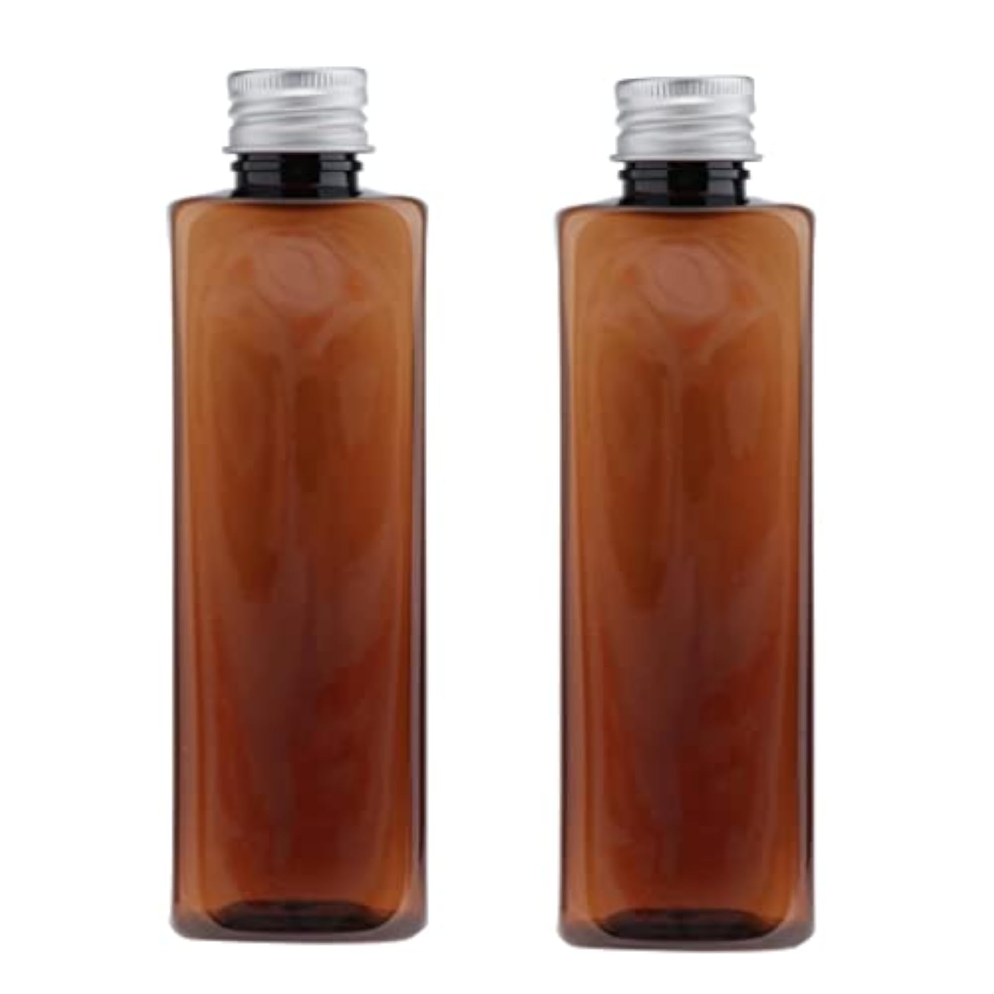 250ml Empty PP Shampoo Bottle Liquid Soap Lotion Container 2pcs Brown