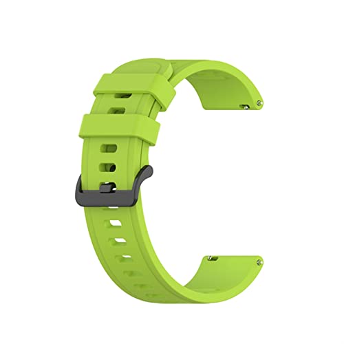 Genérico FYXT Correa de silicona deportiva de 22 mm, compatible con reloj inteligente Mi, correa de muñeca de color, accesorios reemplazables.(Limes)