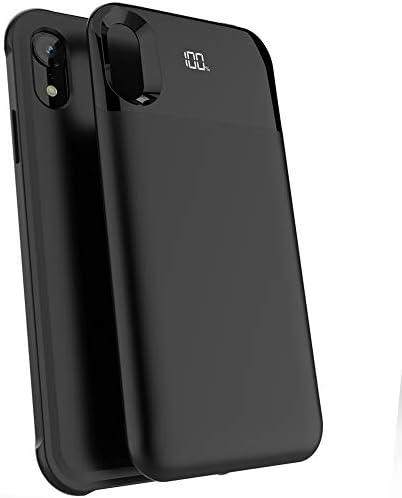 Detachable Wireless iPhone Battery Case - 2in1 Magnetic Rechargeable Extended Protective Charging Case 5000 mAh Qi Wireless Charging Charger Case Compatible with Apple’s iPhone XR -Black