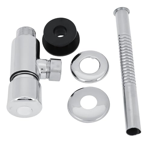 Válvula de descarga para urinario de aleación de zinc duradera, válvula de descarga para inodoro, adaptador en T de metal para bidé con válvula de cierre, diseño reforzado con polímero híbrido de fibr